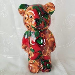Joan Baker Porcelain Patchwork Teddy Bear Figurine